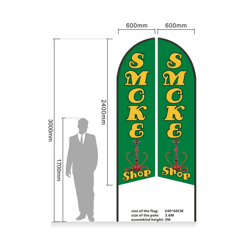 ICECREAM 3.4M SET - Pre-print Double Sided Feather Banner Flag Business Commersial - Image 3