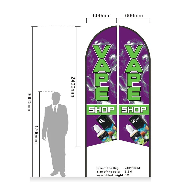 ICECREAM 3.4M SET - Pre-print Double Sided Feather Banner Flag Business Commersial - Image 4