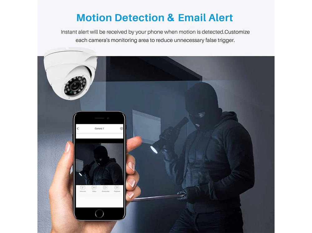 Indoor/Outdoor CCTV Dome Security Camera System - Image 8