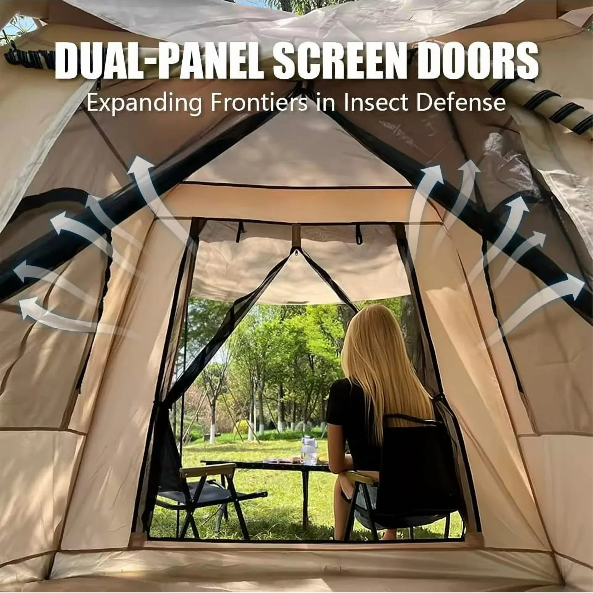 Inflatable Camping Tent with Pump - Image 10