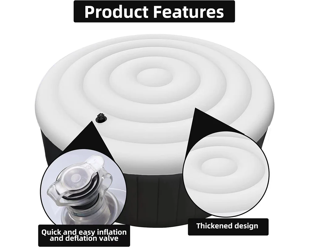 Inflatable Hot Tub Cover with Handle - Image 5