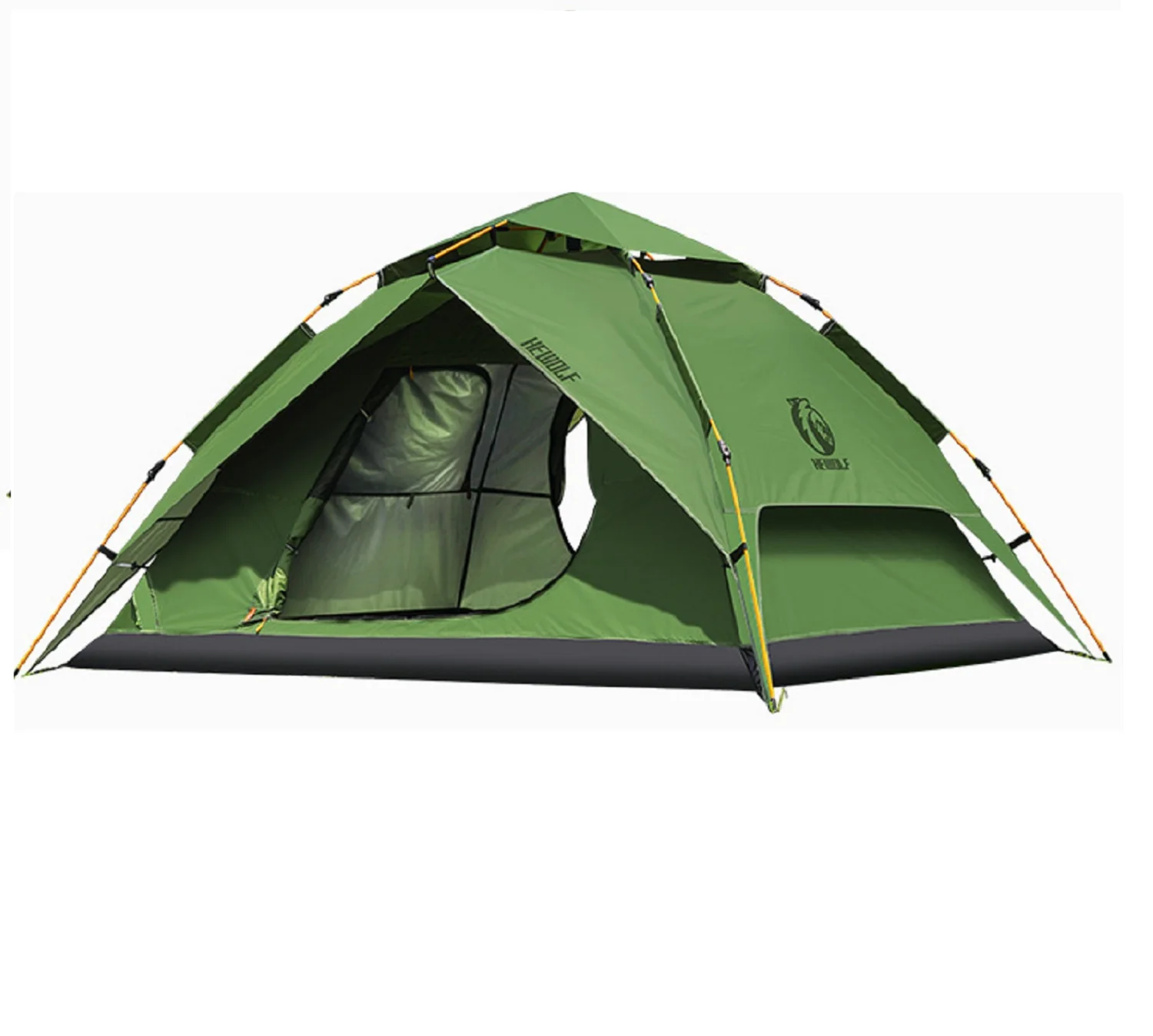 Instant Pop-Up Double-Layer Waterproof Camping Tent – Military Green