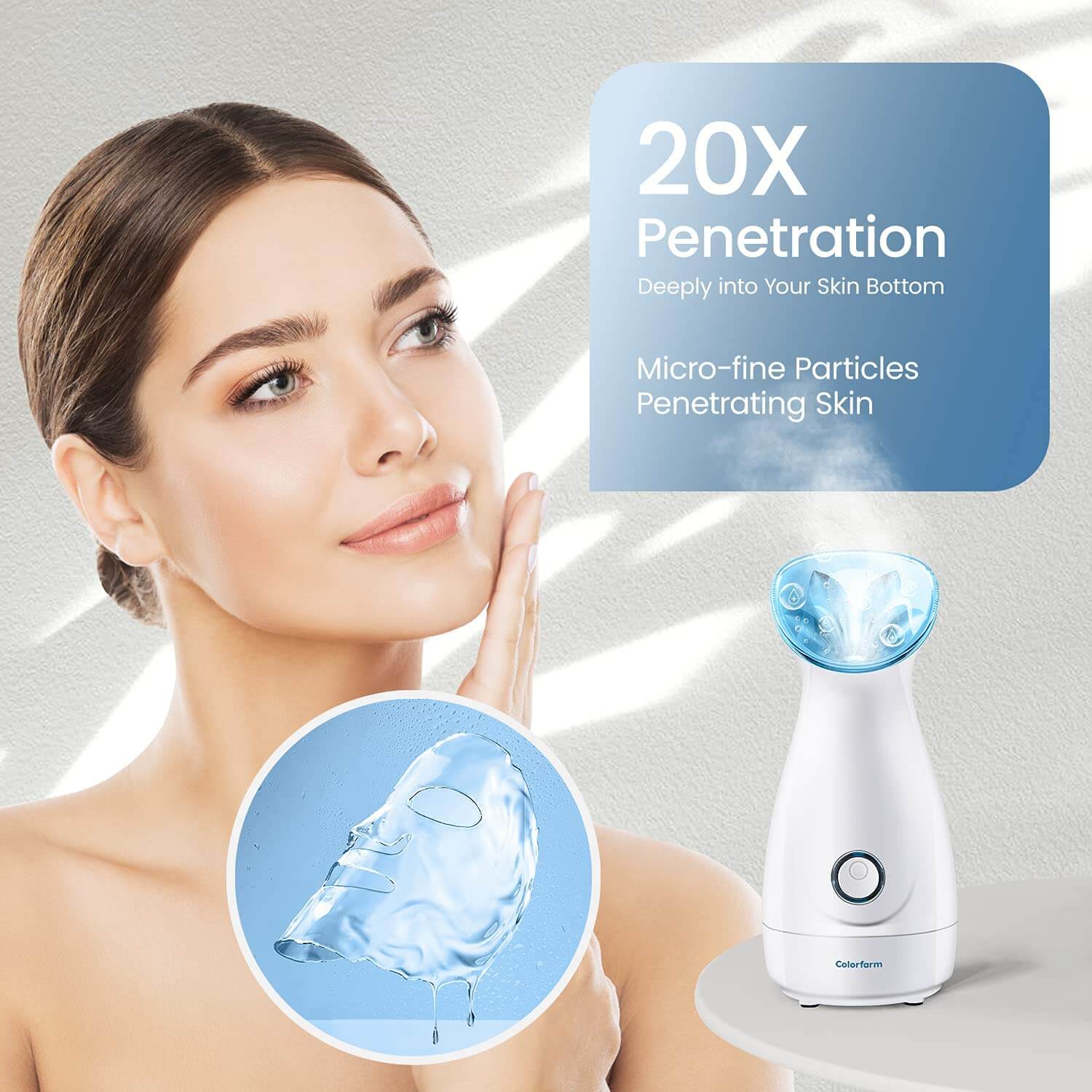 Ionic Facial Steamer Warm Mist Face Steamer Moisturizing Cleansing Pores Sprayer - Image 6