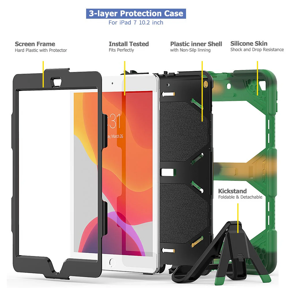 iPad 10.2 Case Rugged Shockproof Case - Image 5