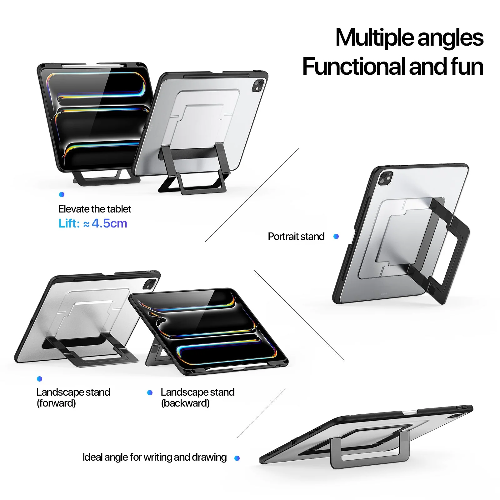 iPad Pro 11-inch 2024/2025 Case Multi-Angle Stand with Pencil Holder - Image 5