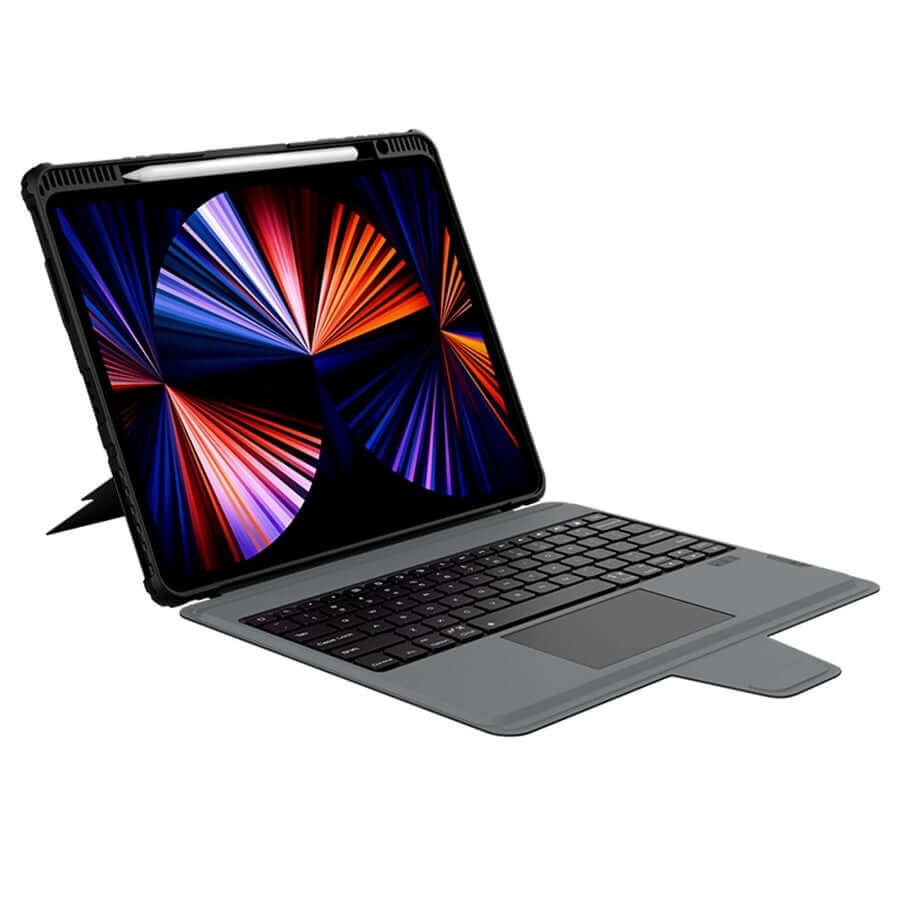 iPad Pro 12.9 / Air 13 Bluetooth keyboard with Bumper Adjustable Stand case - Image 2