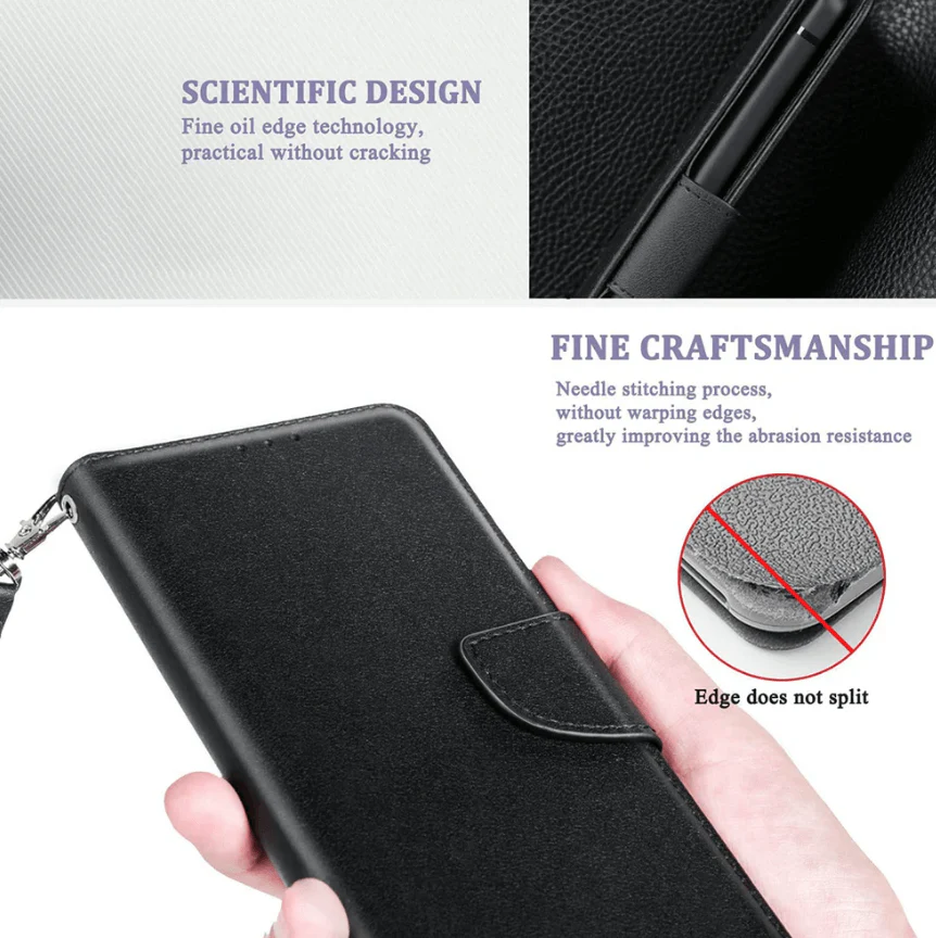 iPhone 12 Pro Wallet Case – Slim Leather Flip Cover with Card Holder - Image 5