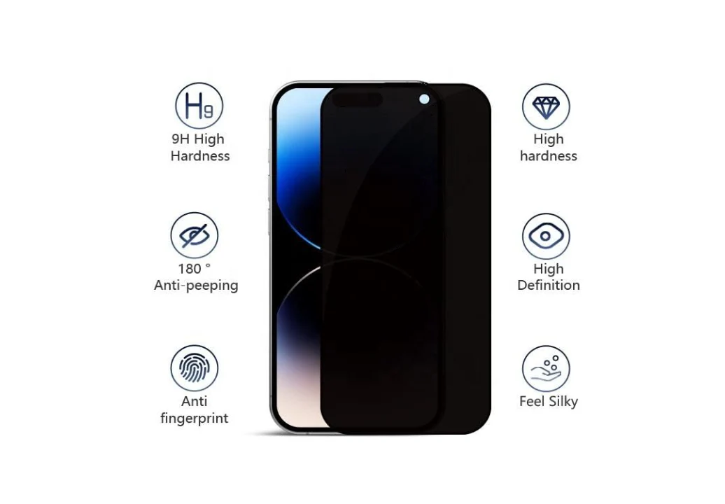 iPhone 13 Glass Privacy Screen Protector (2 Pack) - Image 2