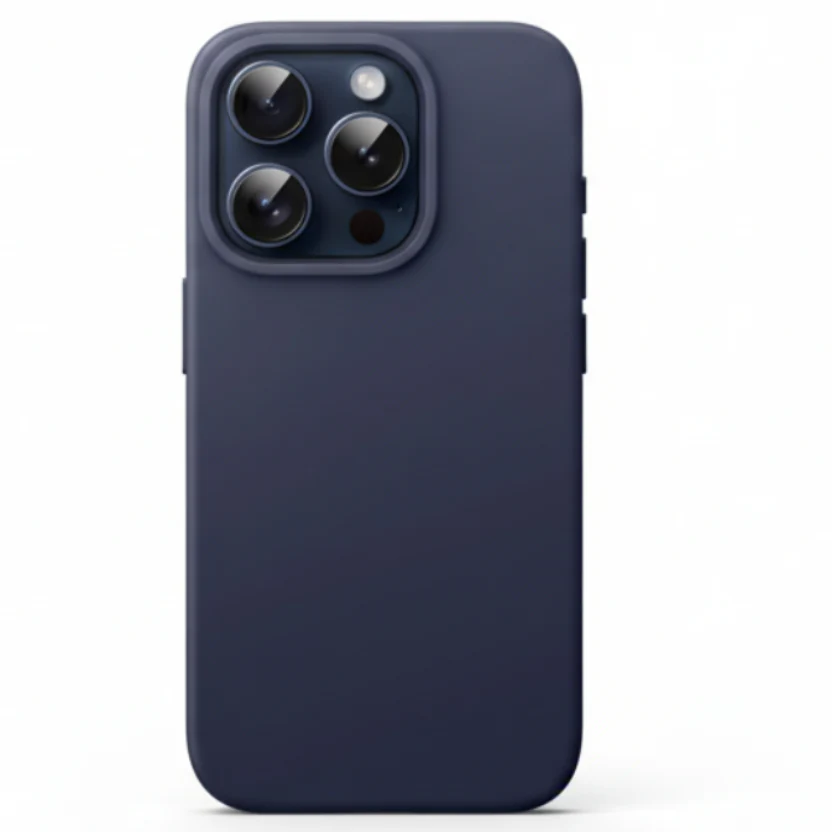 iPhone 15 Pro Max Silicone Case – Soft Protective Cover (Black, Blue, Red) - Image 7