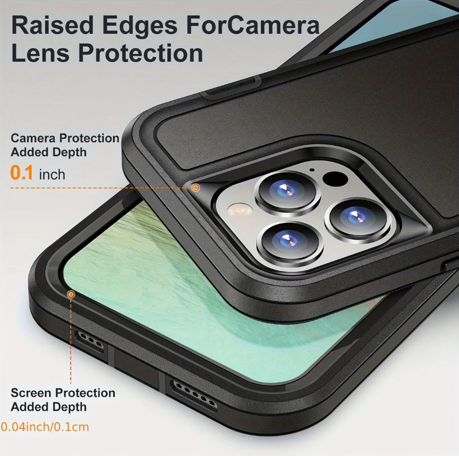 IPhone 16 pro Triple Layer Armor Hard Case with Kickstand - Image 6