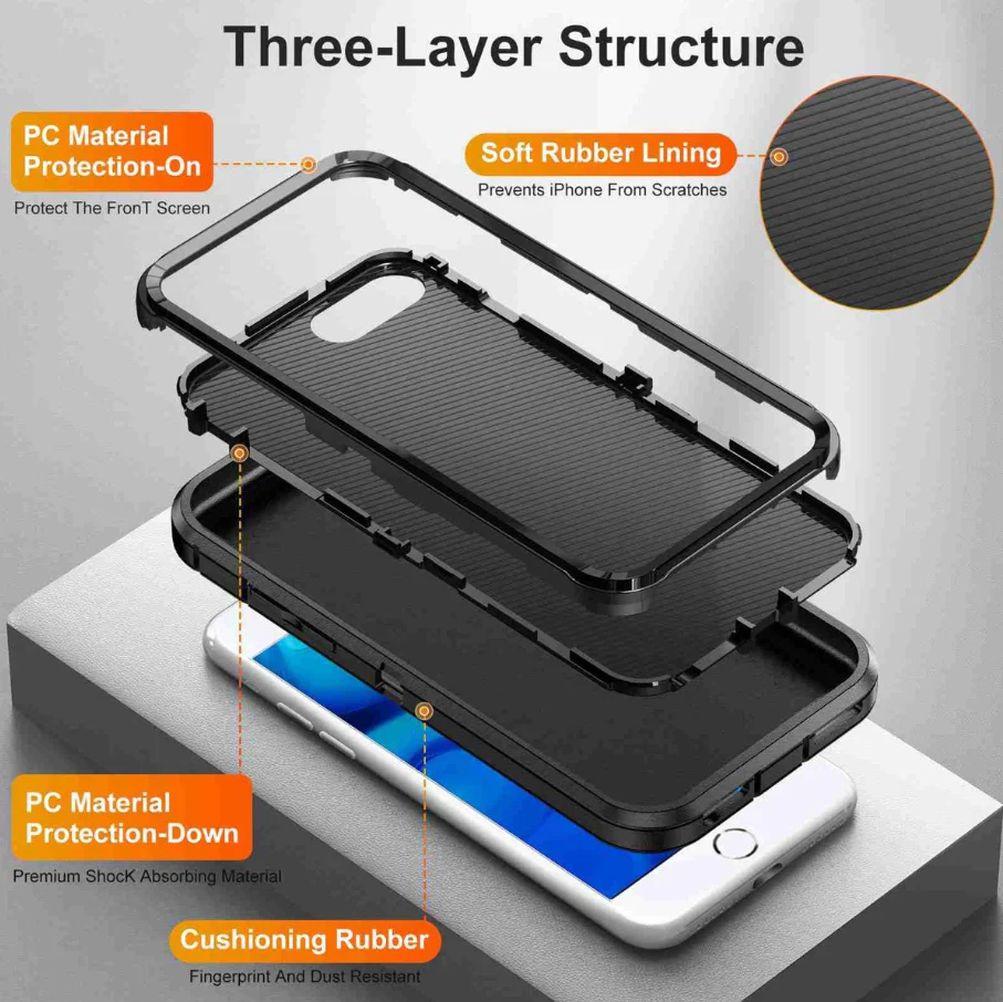 IPhone 8 Plus Triple Layer Armor Hard Case - Image 4