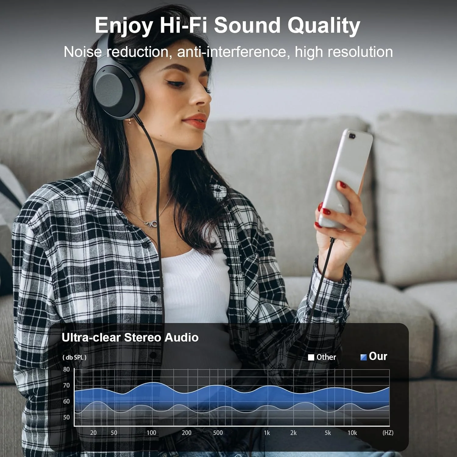 iPhone Lightning to AUX Cable 1m - Image 6