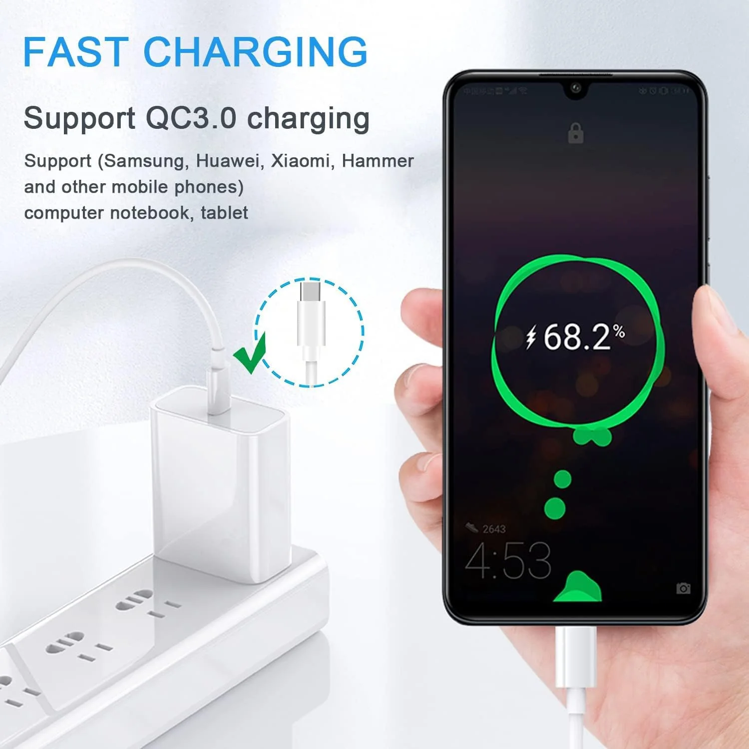 iPhone Fast Charger, 20W Adapter with USB-C to Lightning Cable Compatible with iPhone 14/13/12/11/X/9, iPad, AirPods - Image 5
