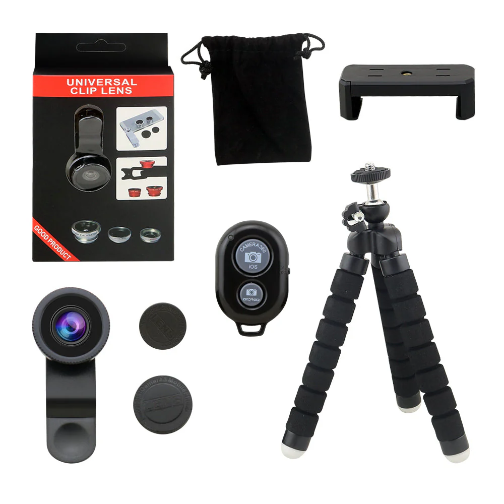 iPhone Tripod Mount Holder Stand + Bluetooth Selfie remote - Image 13