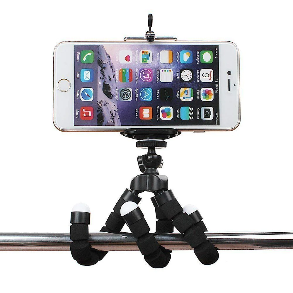 iPhone Tripod Mount Holder Stand + Bluetooth Selfie remote - Image 8