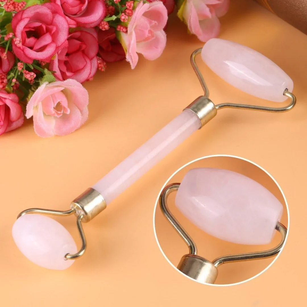 Jade Roller Kit, Gua Sha Massage Tool (Silver) - Image 4
