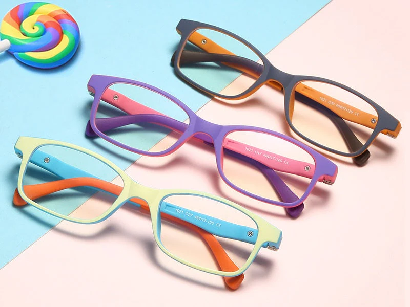 Kids Anti-Blue Light Glasses Square Frame Protect Eyesight for Boys Girls - Image 2