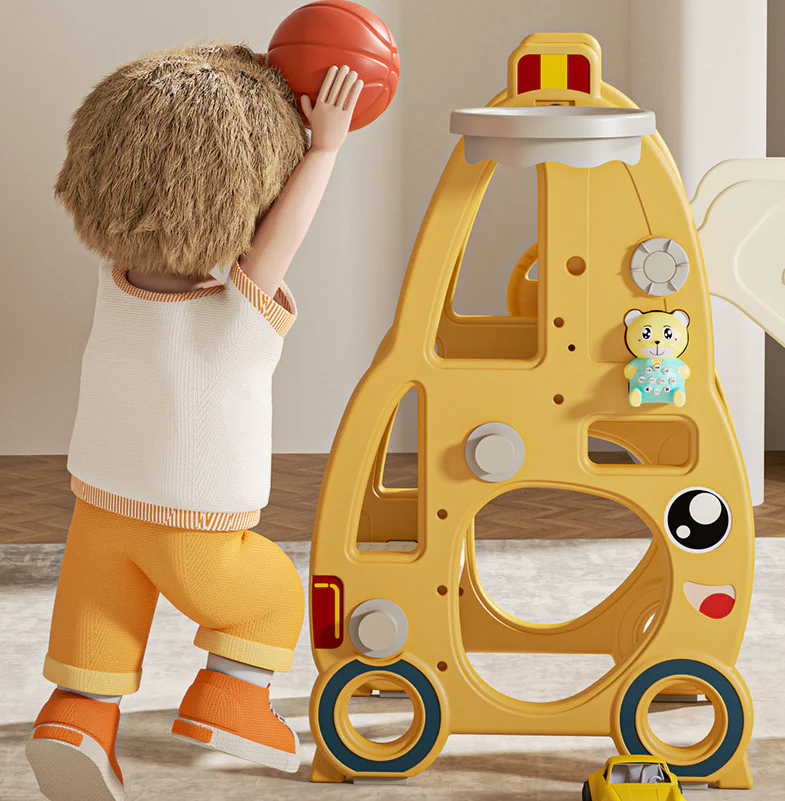 Kids Slide with Basket Ball - Image 4