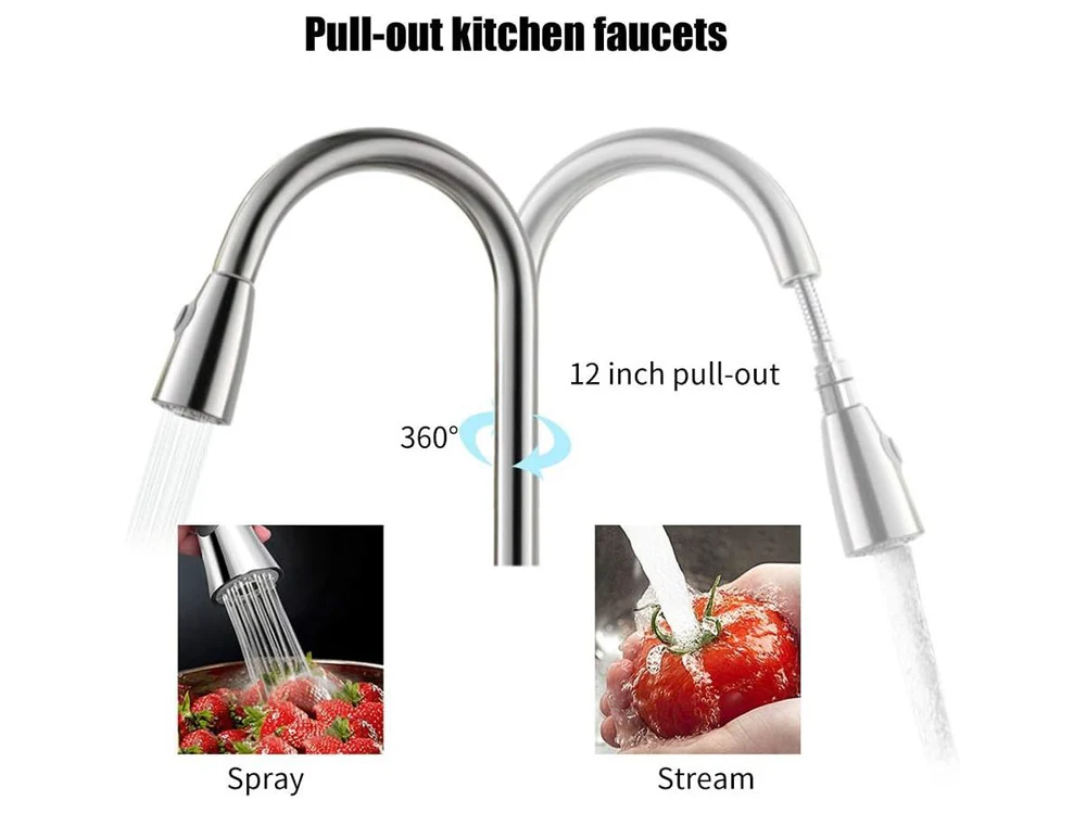 Kitchen Faucet, Kitchen Faucet Sink Mixer Tap - Image 9