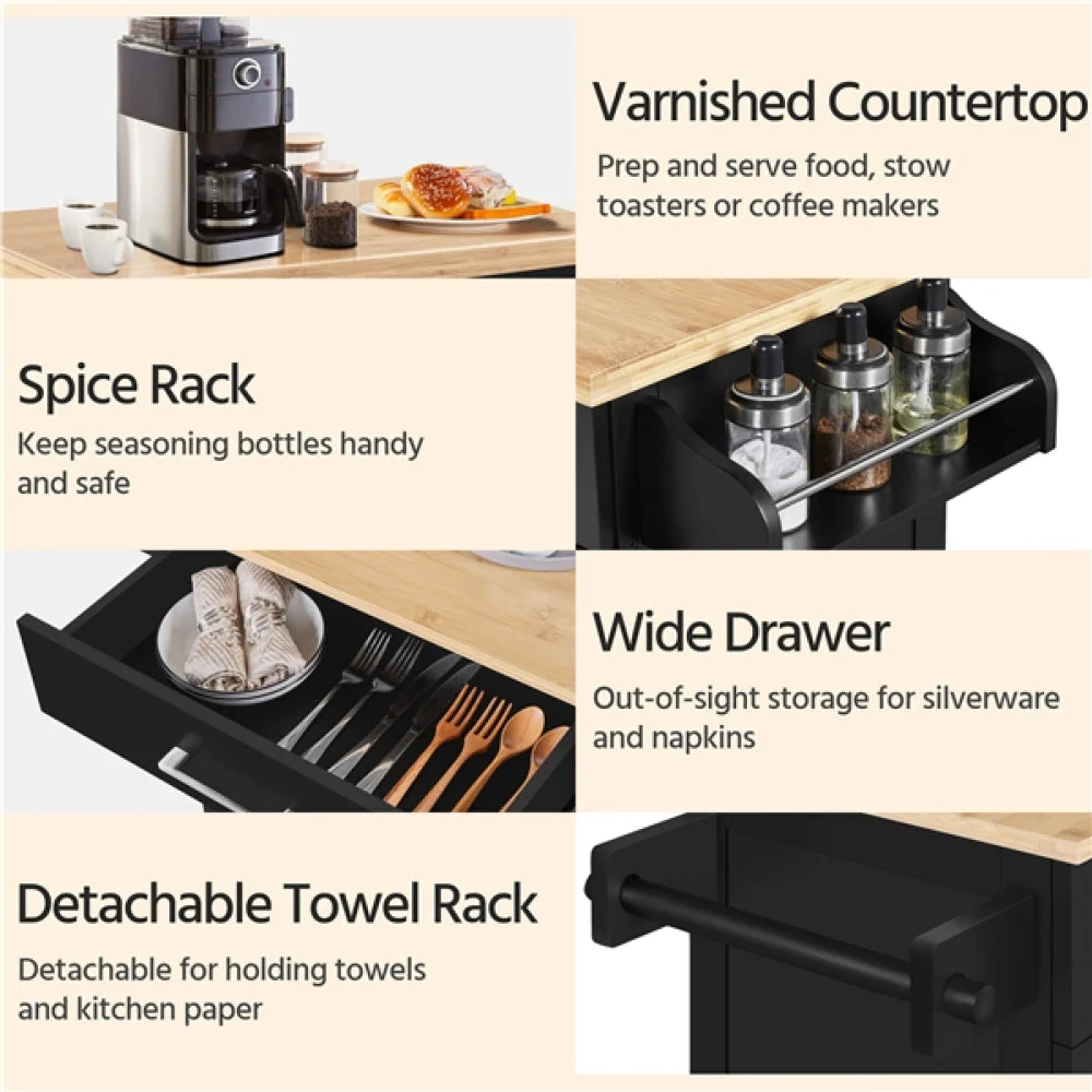 Kitchen Island with Wheels - Image 8