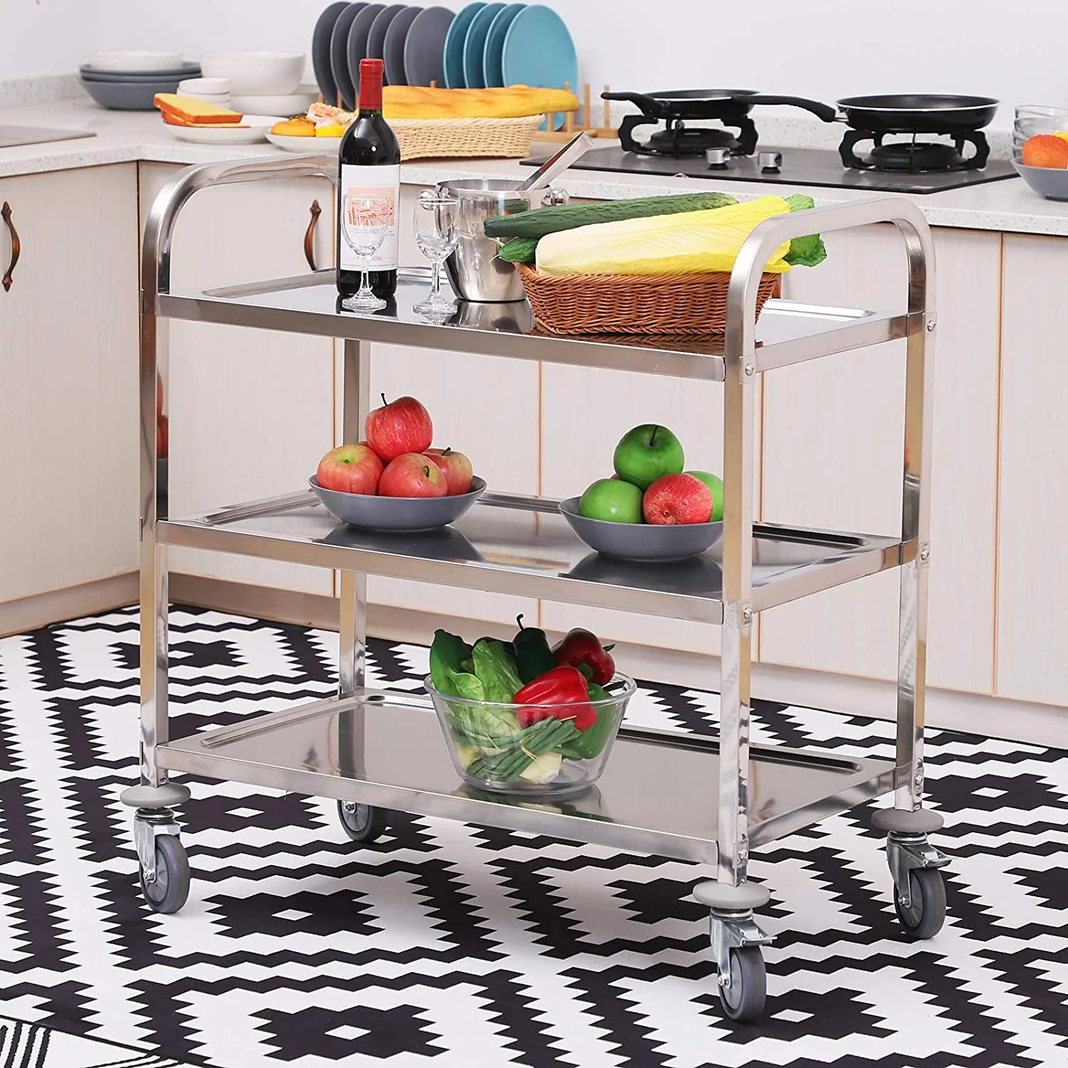Kitchen Trolley 3 Layers - Image 2