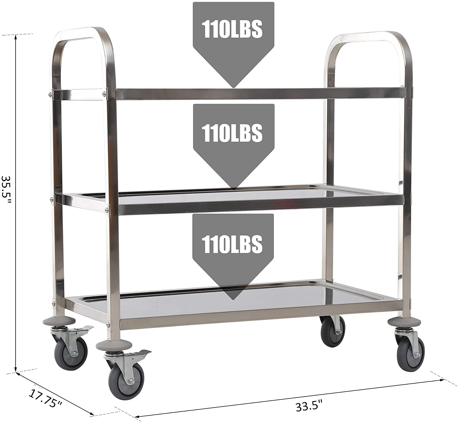 Kitchen Trolley 3 Layers - Image 3