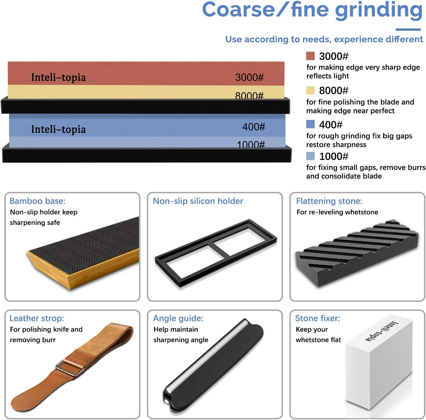 Knife Sharpener Whetstone Kit - Image 4