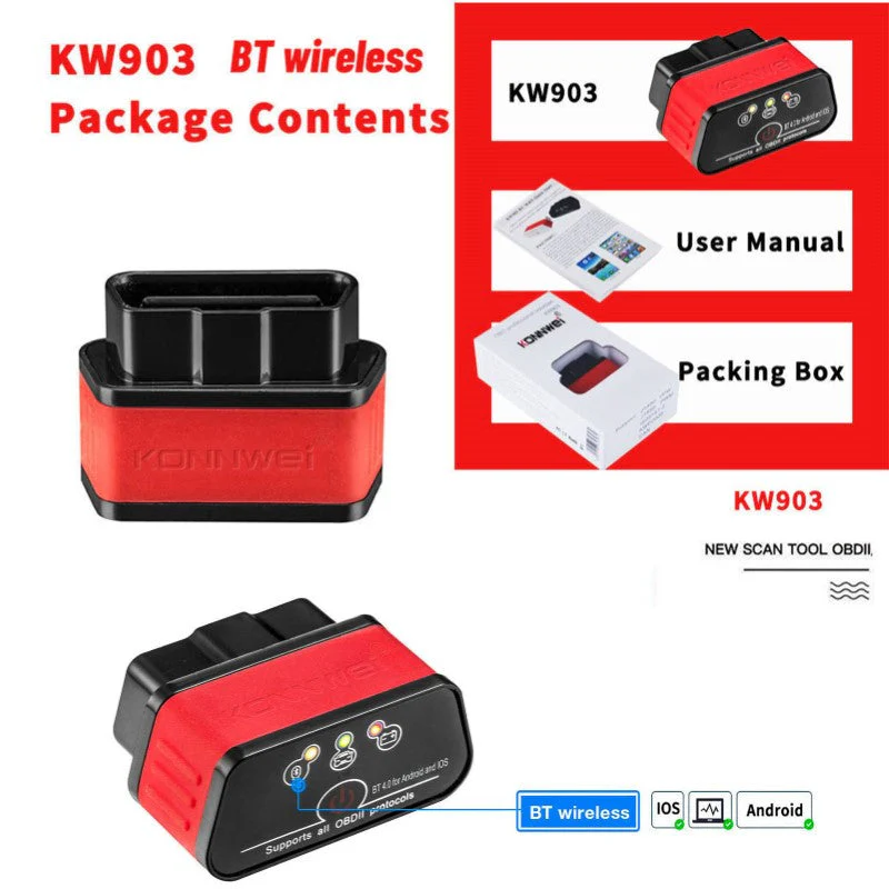 KONNWEI OBD2 Bluetooth Scanner KW903 - Image 6