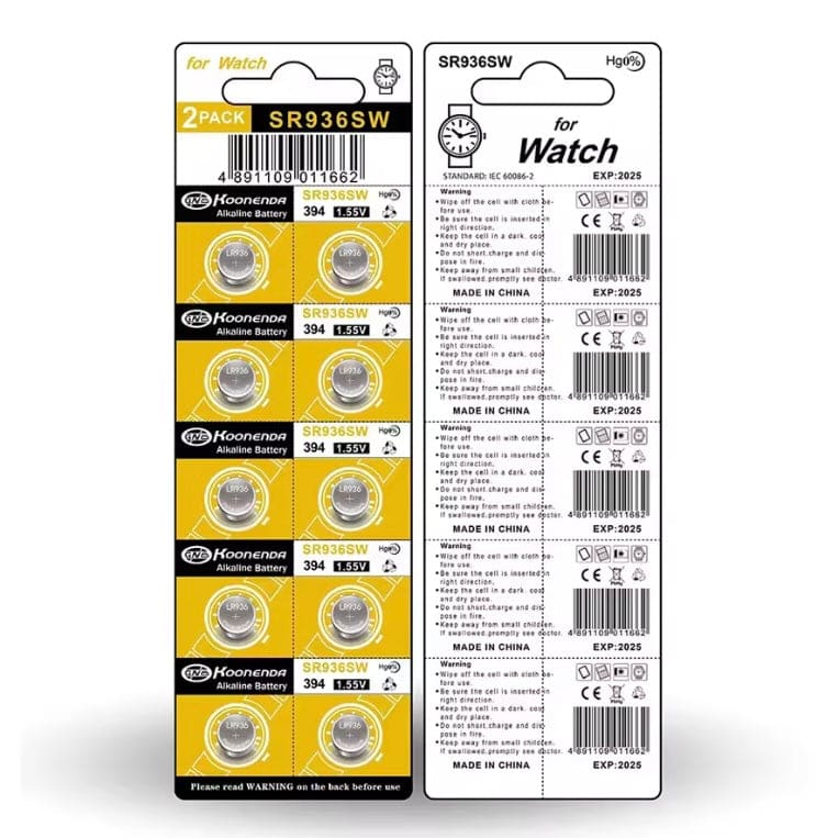 Koonenda 394 / SR936SW Watch Batteries (10 Pack) - Image 2