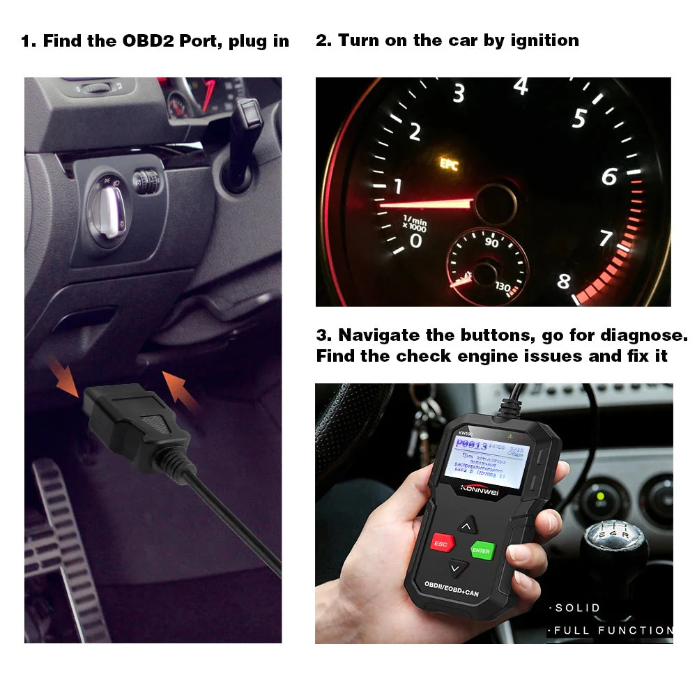 KW590 OBD2 Scanner Code Reader - Image 5