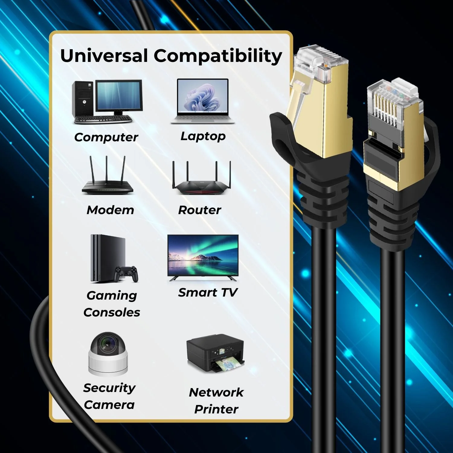 LAN Cable CAT 7 Ethernet Cable 15m - Image 3