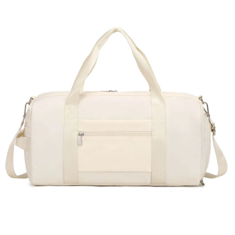 Large Black & Pink & Beige Duffle Bag - Image 7