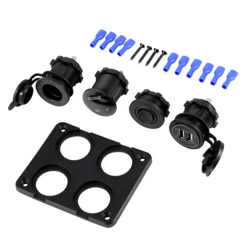 LED Rocker Switch Panel Dual USB - Image 14