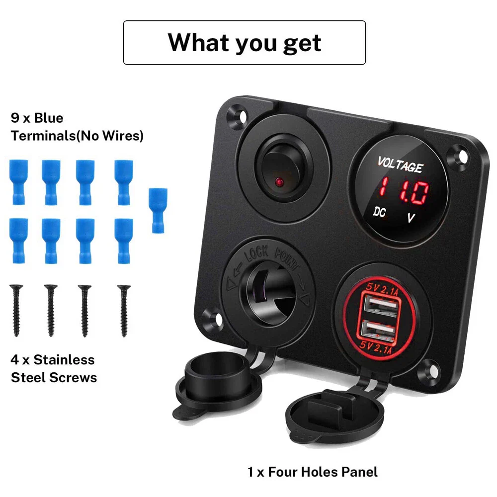 LED Rocker Switch Panel Red - Image 3