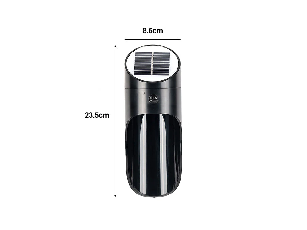 LED Solar Wall Light/Waterproof Garden Lamp-Black - Image 6