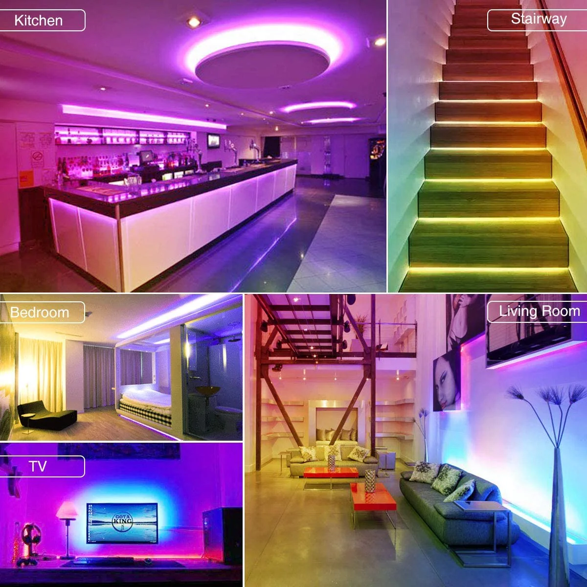 Led Strip Light Kit 5M 240Led 5050 Rgb With 44 Key Controller - Image 9