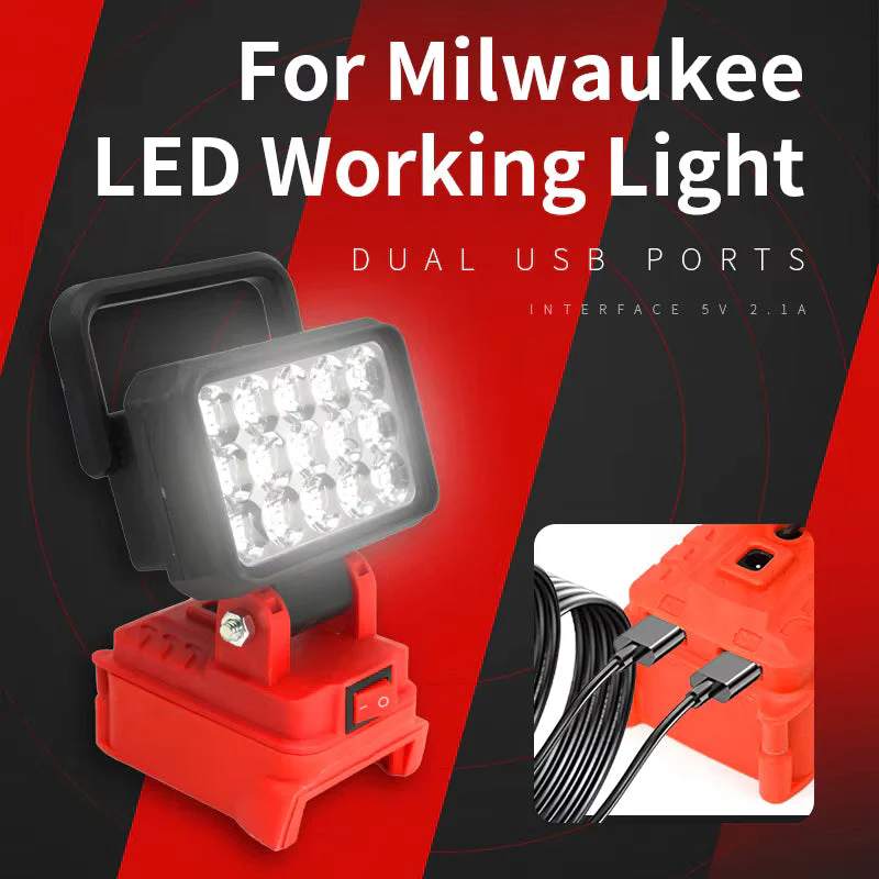 LED Work Light Torch fits Milwaukee 18V Battery - Image 6