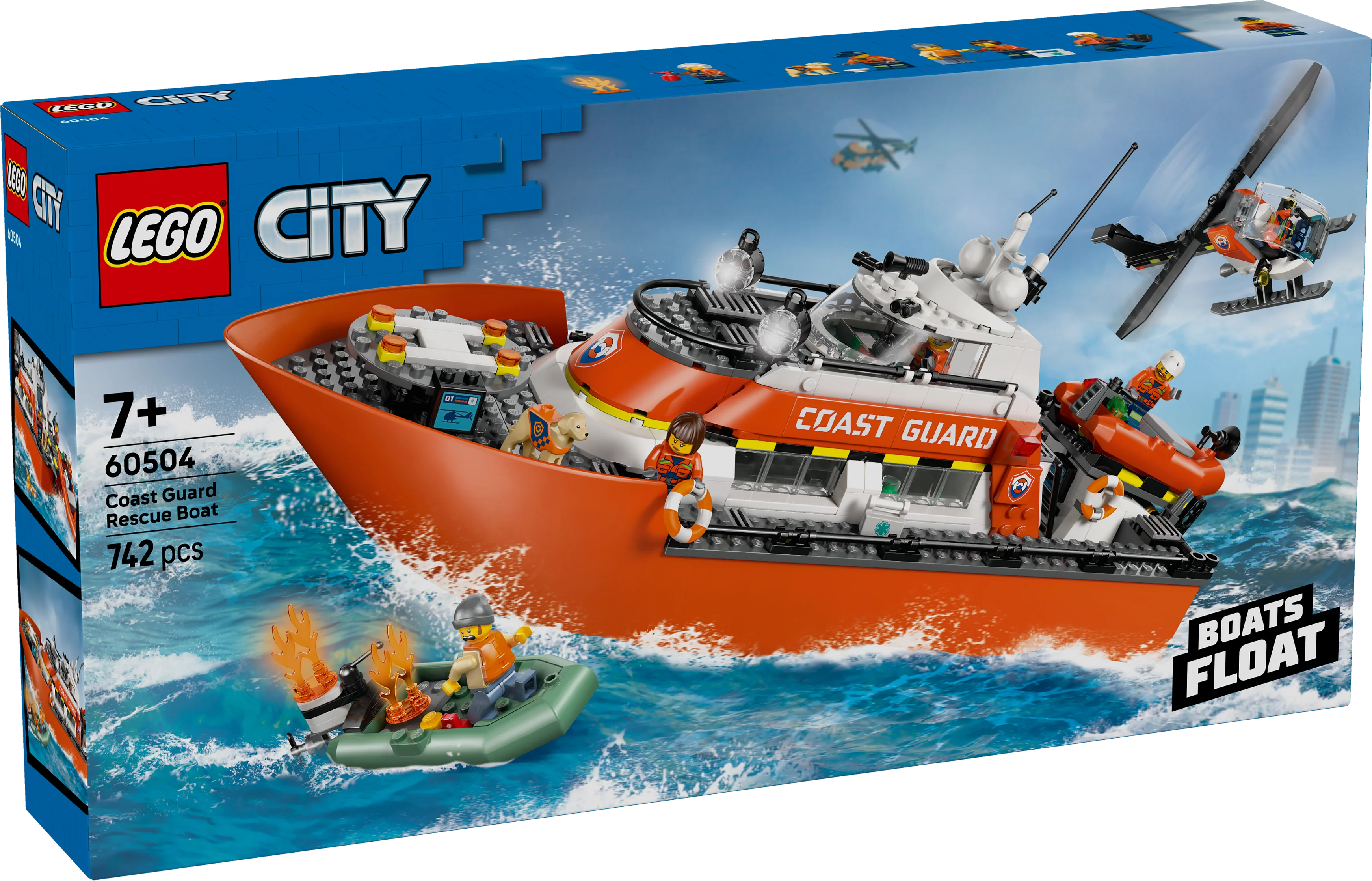 LEGO City: Coast Guard Rescue Boat & Helicopter (60504) - Image 2