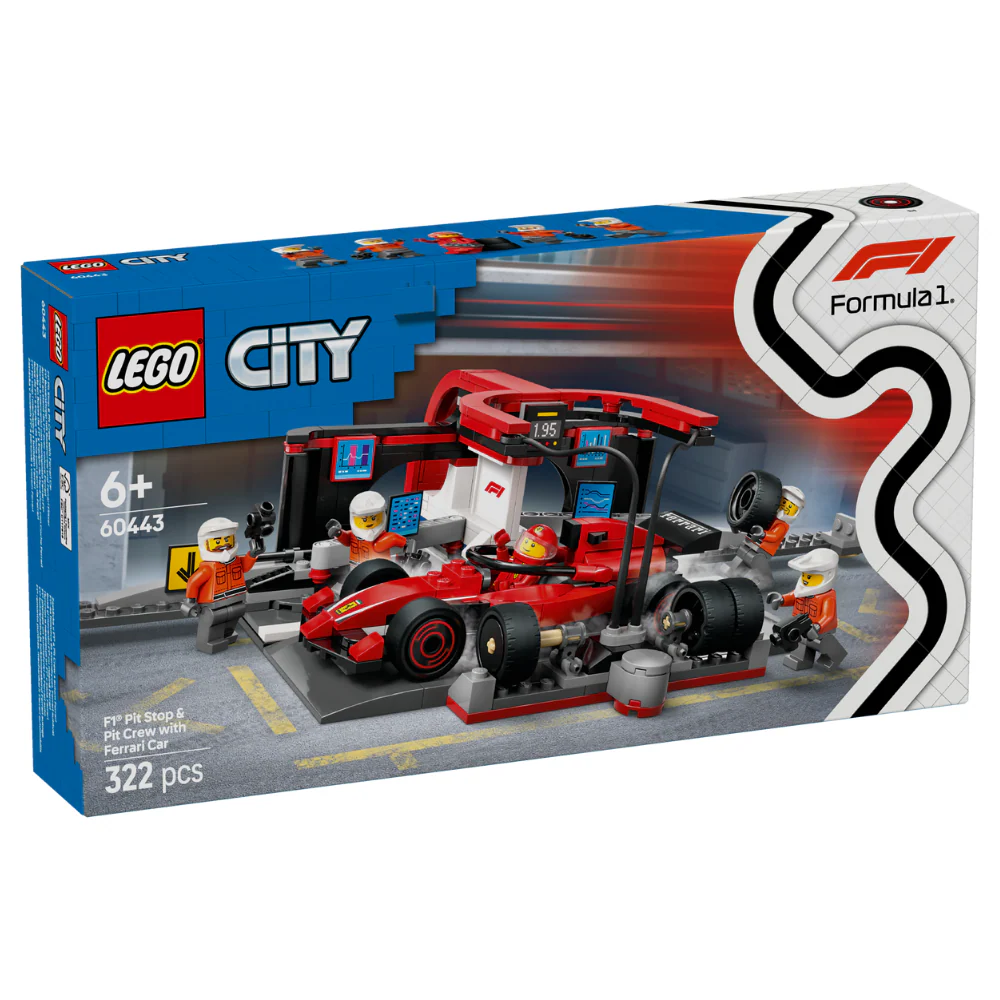 LEGO City: F1 Pit Stop and Pit Crew with Ferrari Car (60443) - Image 2