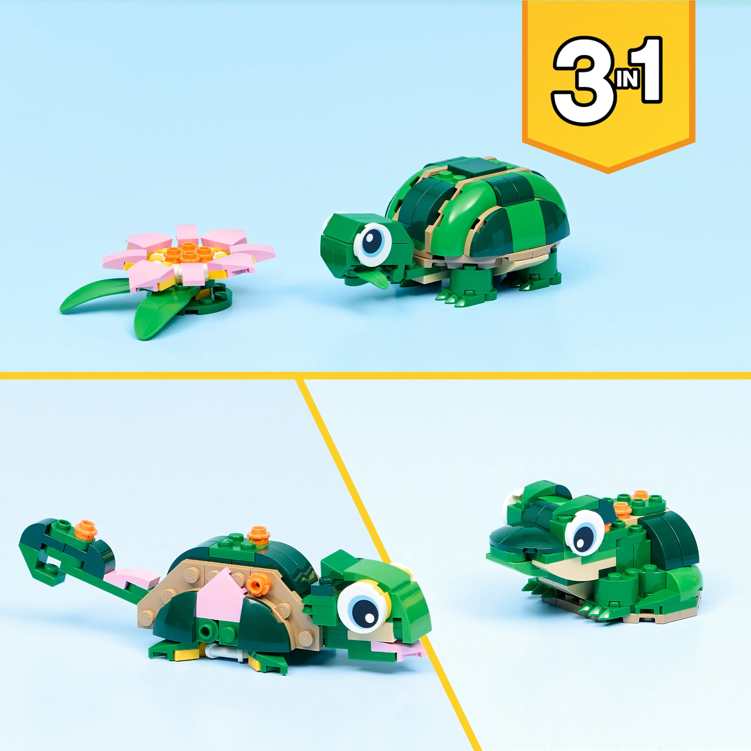 LEGO Creator: Turtle with a Water Lily Flower (31377) - Image 6