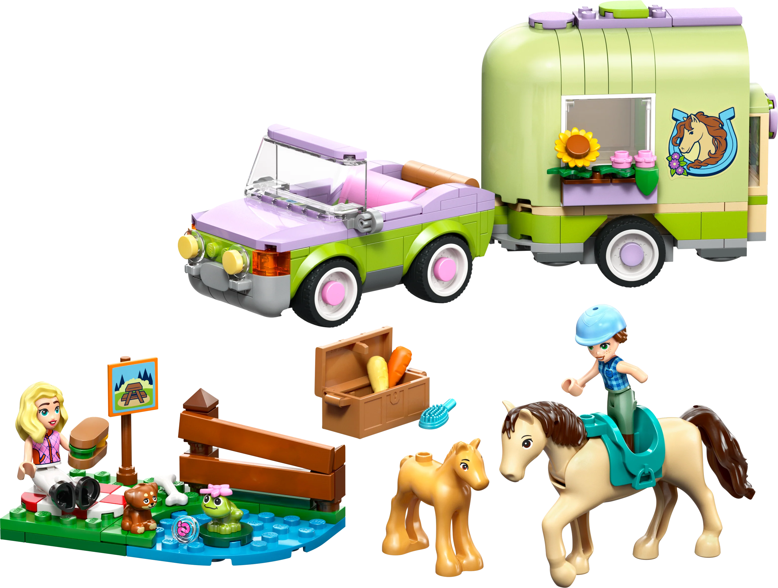 LEGO Friends: Horse and Baby Foal Trailer (42695) - Image 4
