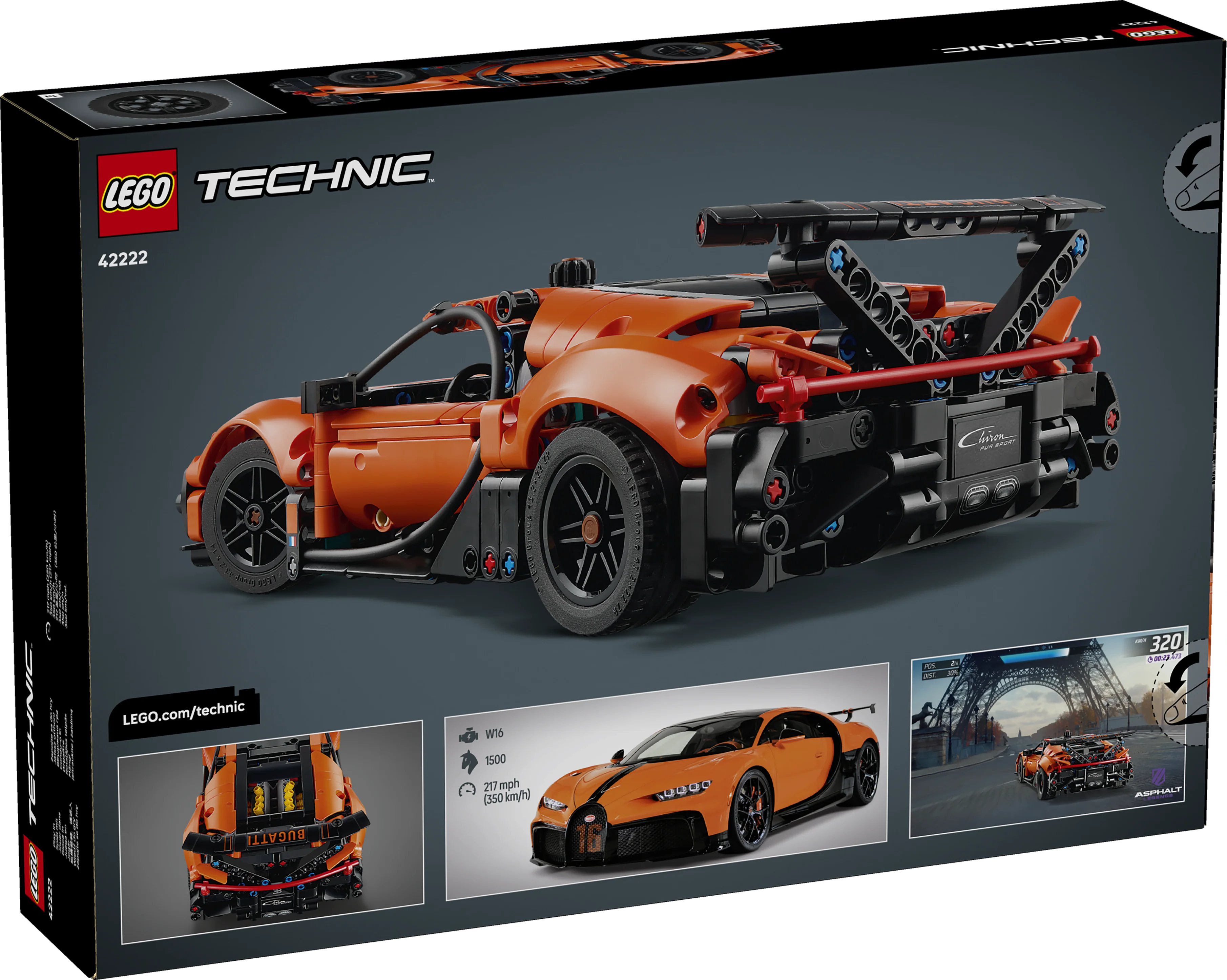 LEGO Technic: Bugatti Chiron Pur Sport Hypercar (42222) - Image 3
