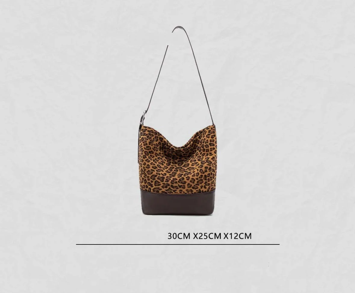 Leopard Print Bucket Bag | Casual and Versatile Handbag/Shoulder Bag - Image 4