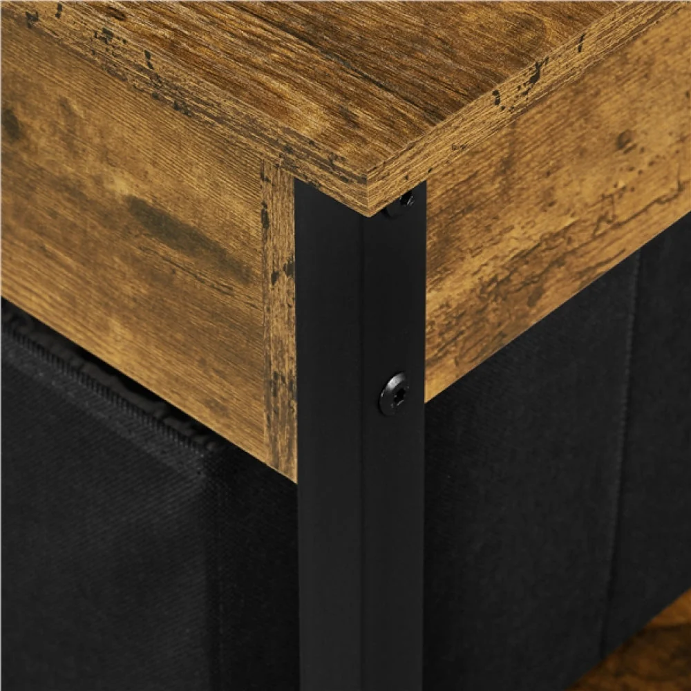 Lift Top Coffee Table with Fabric Storage Baskets - Image 5