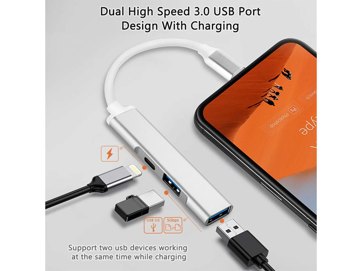 Lightning To USB 3 Port OTG adapter - Image 5