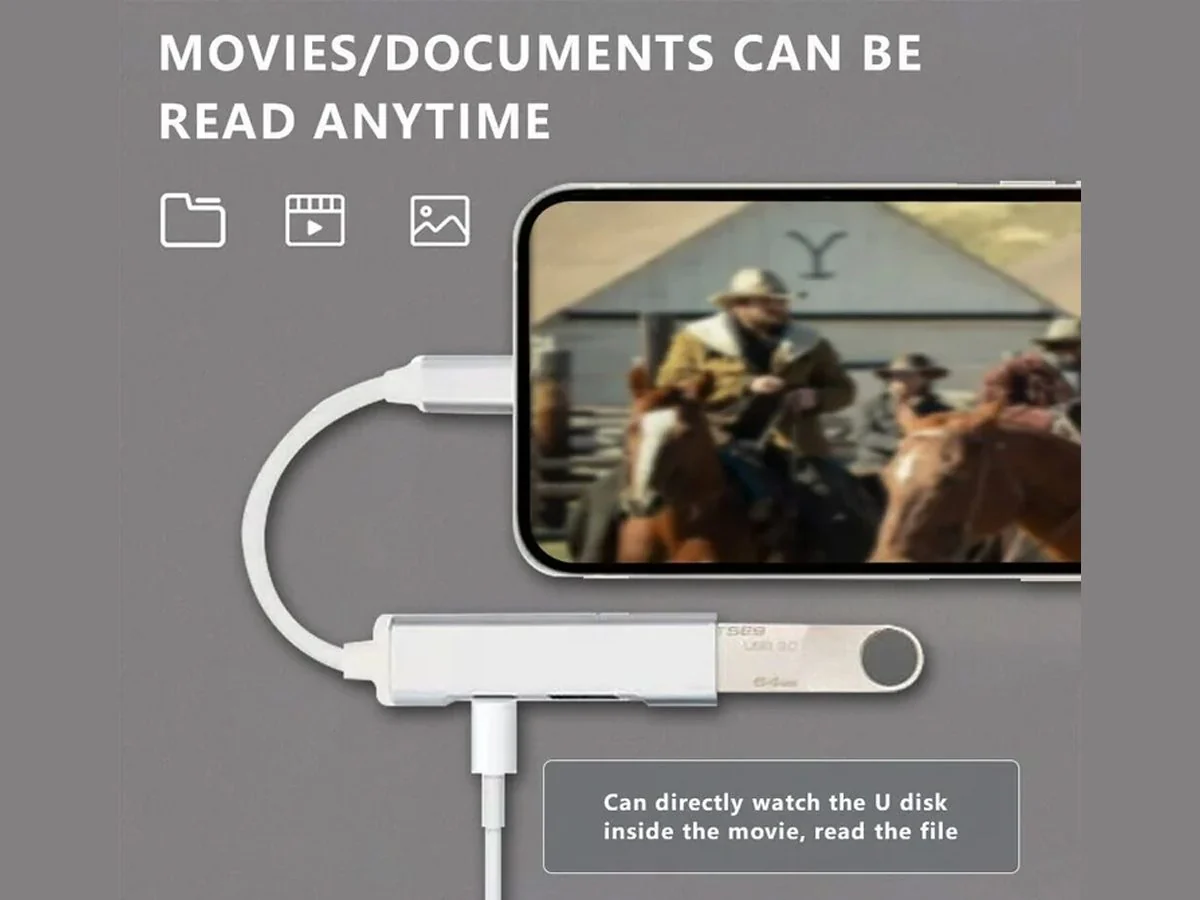 Lightning To USB 3 Port OTG adapter - Image 7