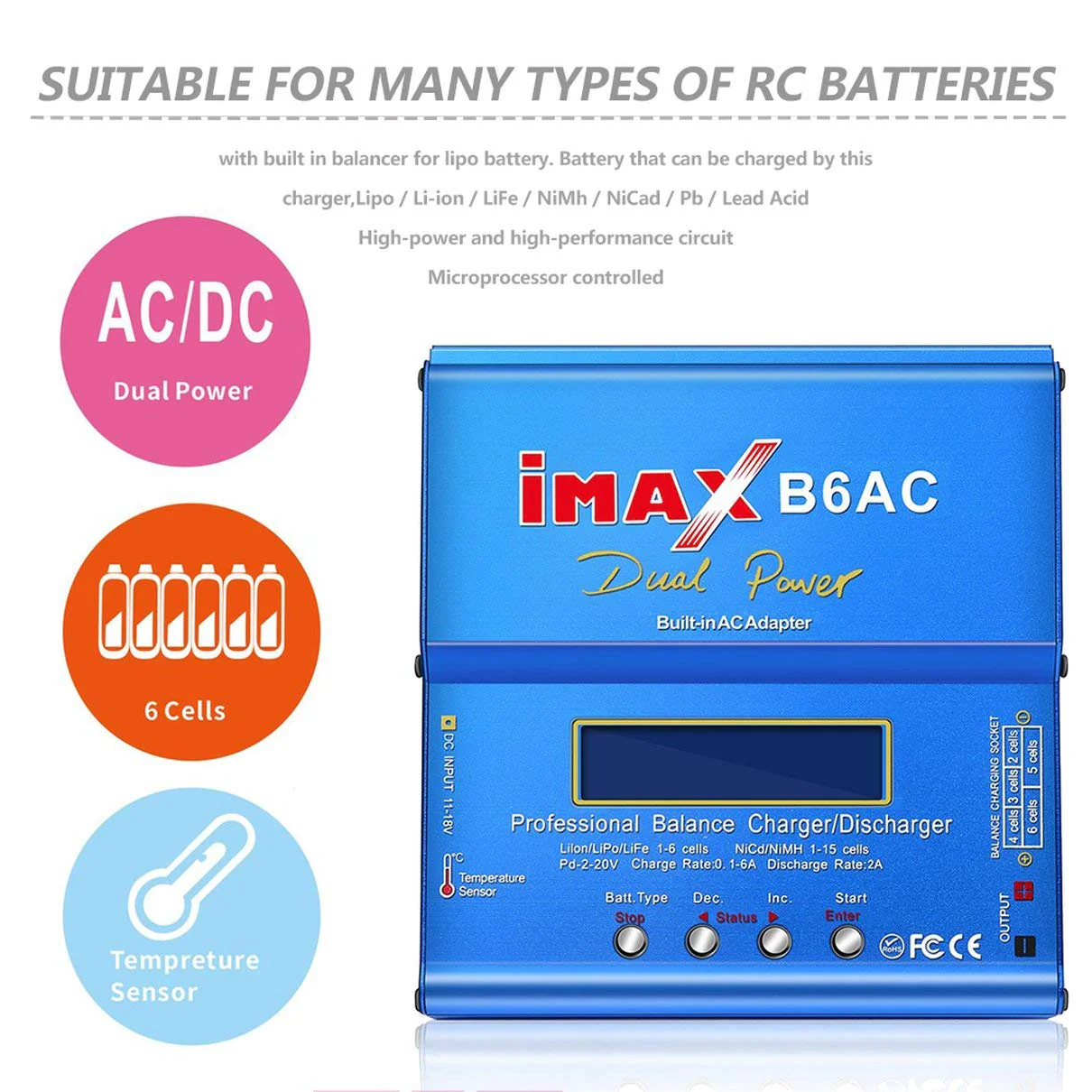 Lipo Battery Charger Imax B6Ac Balance Charger - Image 3