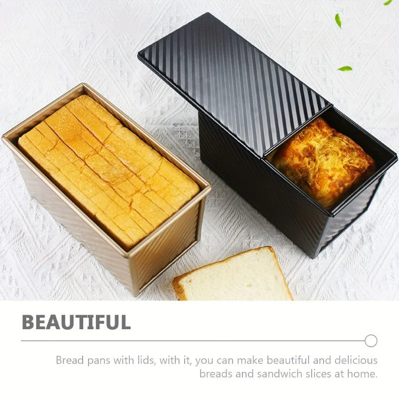 Loaf Pan with Lid Household Loaf Pan Baking Bread Pan Copper - Image 2