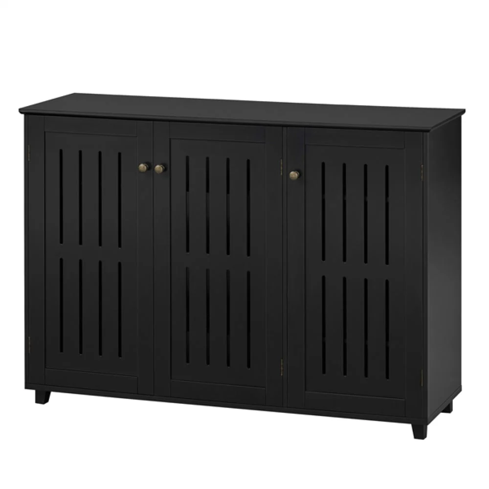 Louvered Door 4 Tier Shoe Storage Cabinet - Image 5