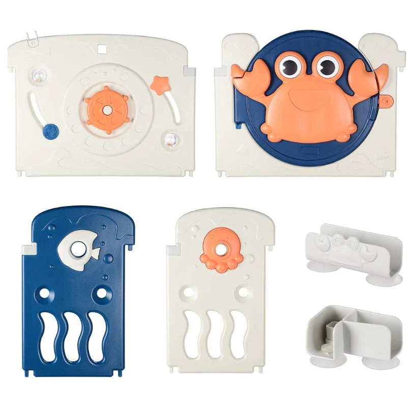 Luxurious Baby Playpen 12+2 Panels (Ocean-Blue) - Image 3